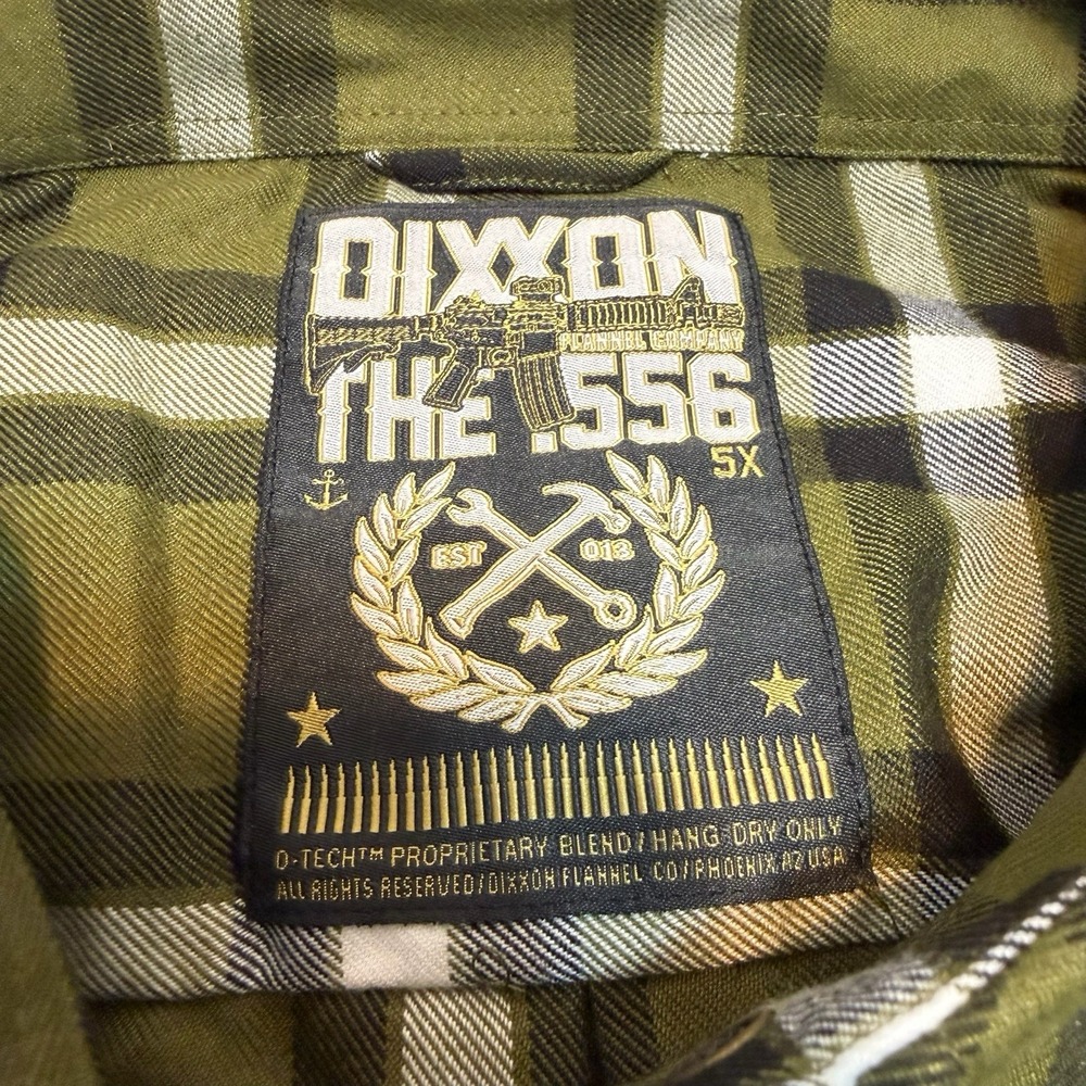 Dixxon Flannel Co Mens 5XL "THE .556" Pearl Snap Button Up/Down Long Sleeve - Picture 3 of 5